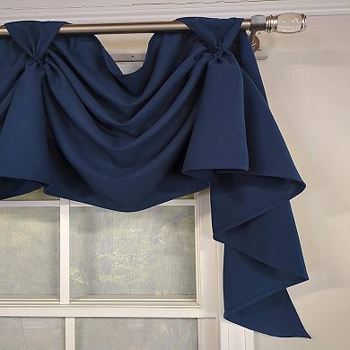 Classic Solid 3-S Victory 100% Cotton Tab Top Swag Window Curtain 54" x 25" Navy
