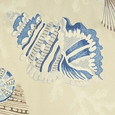 Beachbound Cornice 100% Cotton Rod Pocket Lined Window Valance 50" x 17" Blue