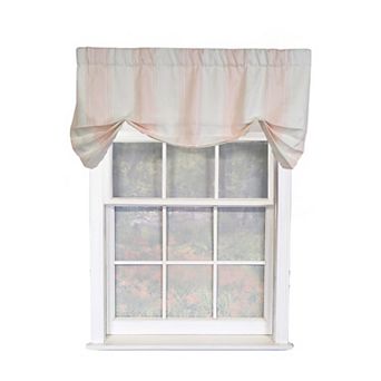 Faded Stripe Butterfly 100% Cotton Rod Pocket Lined Window Valance 50" x 17" Pink