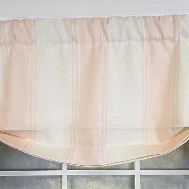 Faded Stripe Butterfly 100% Cotton Rod Pocket Lined Window Valance 50" x 17" Pink
