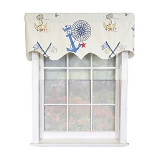 Ralph Lauren Navigator Regal 100% Cotton Rod Pocket Lined Window Valance 50" x 17" Off White