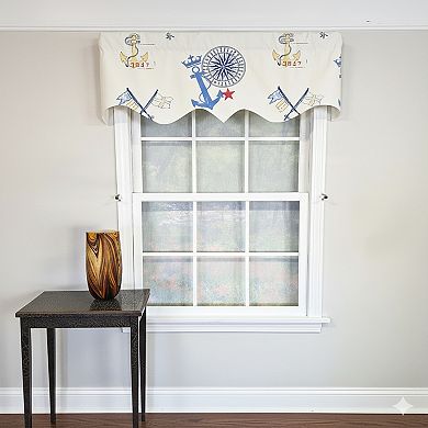 Ralph Lauren Navigator Regal 100% Cotton Rod Pocket Lined Window Valance 50" x 17" Off White