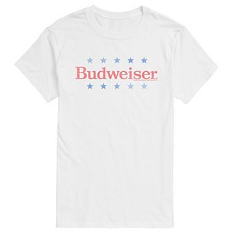Men's Budweiser Logo Americana Distressed Graphic Tee