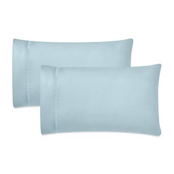 SUPERIOR Imperia 600 Thread Count Cotton Blend Dash Stitch Embroidered Hem Pillowcase Set