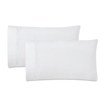 SUPERIOR Imperia 600 Thread Count Cotton Blend Dash Stitch Embroidered Hem Pillowcase Set