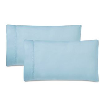 SUPERIOR Pandora 600 Thread Count Cotton Blend Dash Stitch Embroidered Hem Pillowcase Set