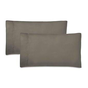 SUPERIOR Pandora 600 Thread Count Cotton Blend Dash Stitch Embroidered Hem Pillowcase Set