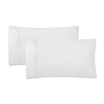 SUPERIOR Pandora 600 Thread Count Cotton Blend Dash Stitch Embroidered Hem Pillowcase Set