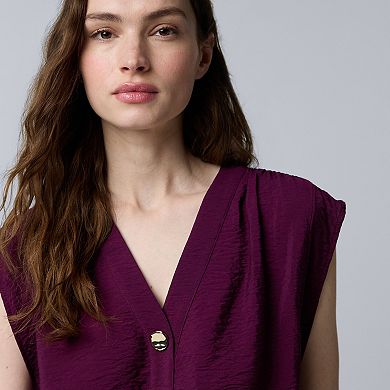 Women's Simply Vera Vera Wang Button Front Popover