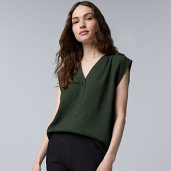 Women's Simply Vera Vera Wang Button Front Popover