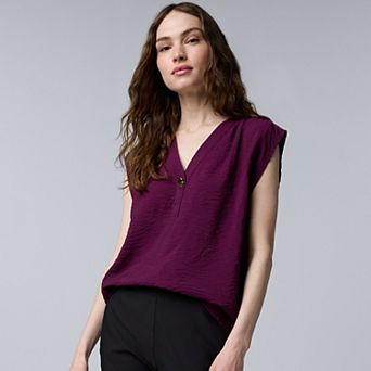 Women's Simply Vera Vera Wang Button Front Popover
