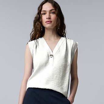 Women's Simply Vera Vera Wang Button Front Popover