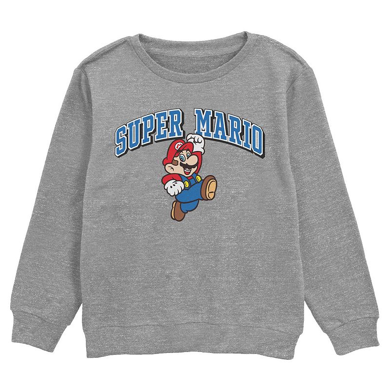 Boys 6-20 Nintendo Super Mario Jumping Crew Fleece Sweatshirt, Boy's, 