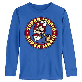 Boys 6-20 Nintendo Super Mario Jump Stamp Long Sleeve Graphic Tee