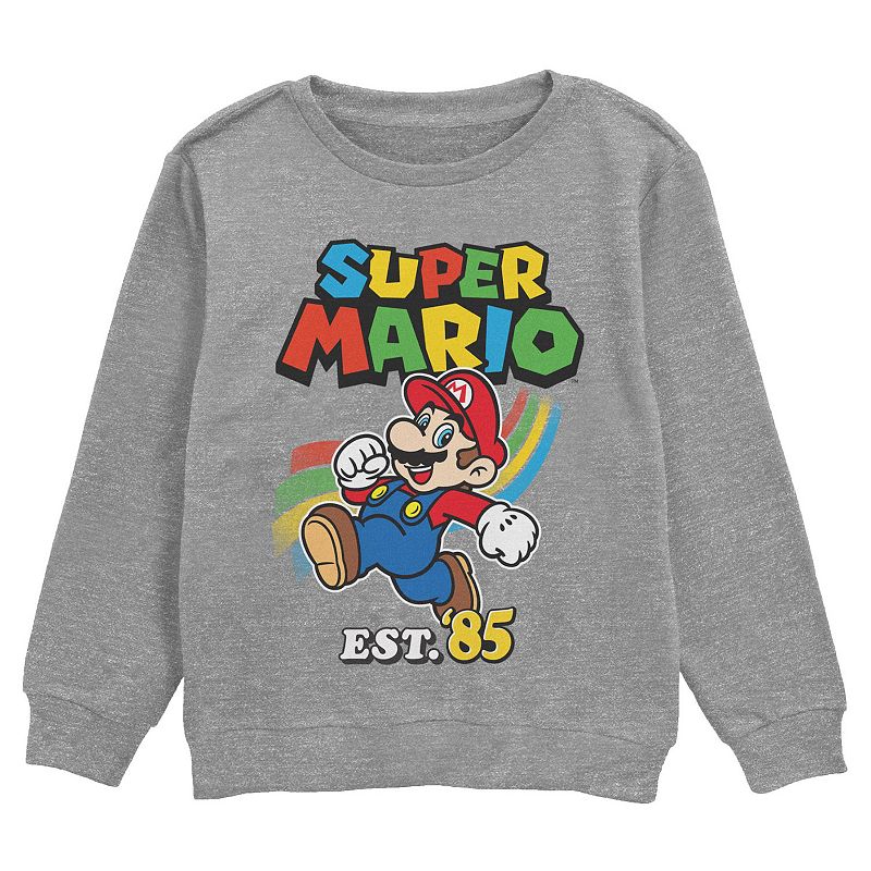 Boys 6-20 Nintendo Super Mario Graphic Crew Fleece Sweatshirt, Boy's, 