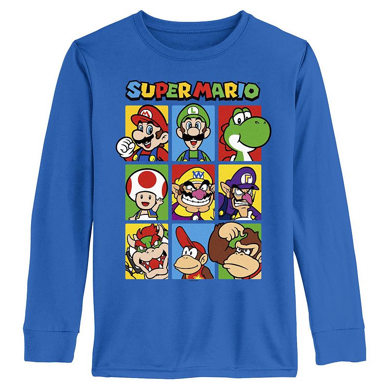 Boys 6-20 Nintendo Super Mario Bros Graphic Long Sleeve Graphic Tee, Boy's, 