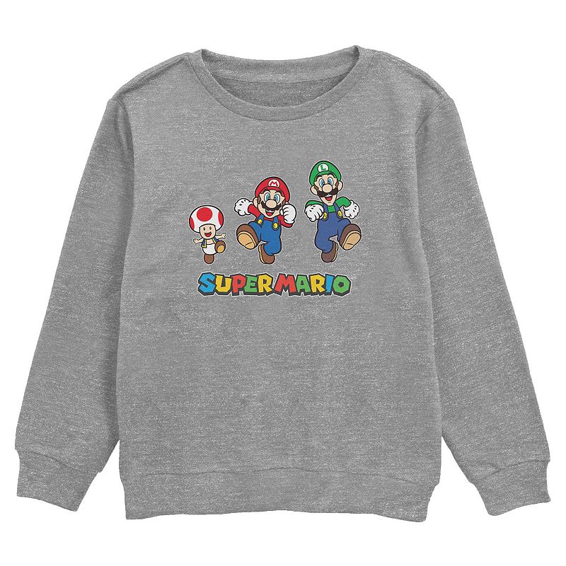 Boys 6-20 Nintendo Super Mario Graphic Crew Fleece Sweatshirt, Boy's, 