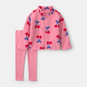 Baby Girl Carter's 2 pc Cherry Fleece Jacket & Pants Set