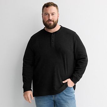Big & Tall Sonoma Goods For Life® The Long Sleeve Textured Henley