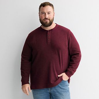 Big & Tall Sonoma Goods For Life® The Long Sleeve Textured Henley