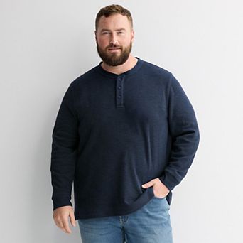 Big & Tall Sonoma Goods For Life® The Long Sleeve Textured Henley