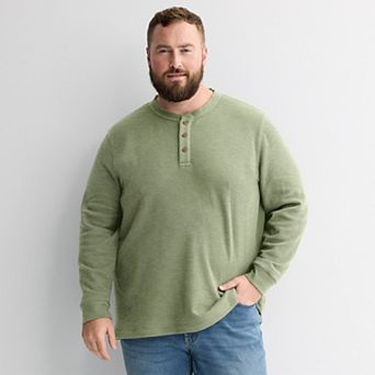 Big & Tall Sonoma Goods For Life® The Long Sleeve Textured Henley