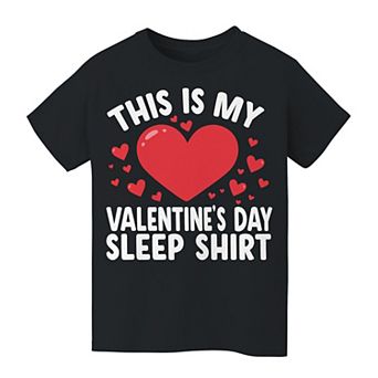 Kids 8-20 This Is My Valentine's Day Sleep Shirt Graphic Tee