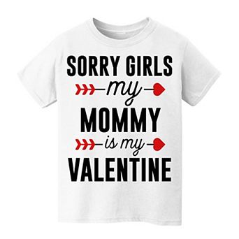 Boys 8-20 Sorry Girls Mommy Is My Valentine Cupid Arrows Graphic Tee