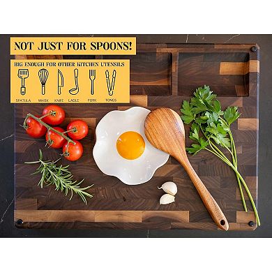 Fried Egg Ceramic Spoon Rest for stove top and kitchen counter, Dishwasher-Safe, decor