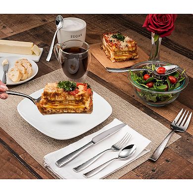 Hammered Stainless Steel Hostess Serving Utensil Set, 8-Piece Set, Dishwasher Safe