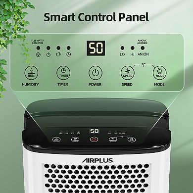 38 pt. 2000 sq. ft. Portable Dehumidifier in White with 3.8 L Tank, Auto Defrost, Variable Speeds