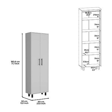 Kenner Multipurpose Storage Cabinet, 5-Tier Shelf