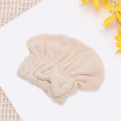 1 Pc Water-absorbent Bow Hair Towel for Bathroom and Hotel Use