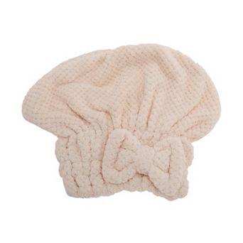 1 pc Water-absorbent Bow Hair Towel for Bathroom and Hotel Use