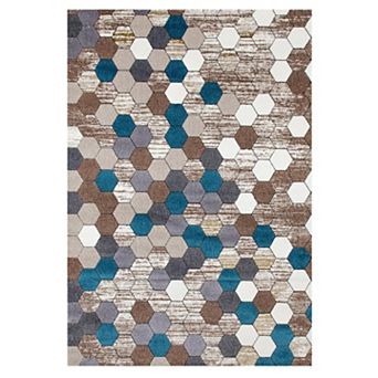 Luxe Weavers Modern Geometric Indoor Area Rug