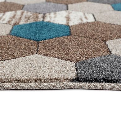 Luxe Weavers Modern Geometric Indoor Area Rug