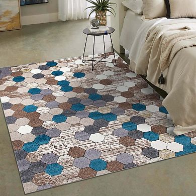 Luxe Weavers Modern Geometric Indoor Area Rug