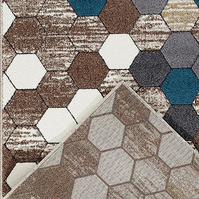 Luxe Weavers Modern Geometric Indoor Area Rug