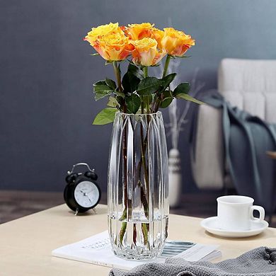Wide Ribbed Flower Vase