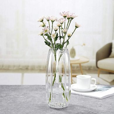 Wide Ribbed Flower Vase