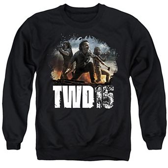 Men's The Walking Dead 15 Group Action Graphic Crewneck Sweatshirt