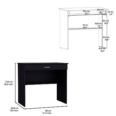 Montana Storage Desk, Spacious Stylish with Drawer and Shelf