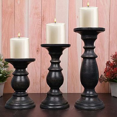 Farmhouse Wooden Candle Holders