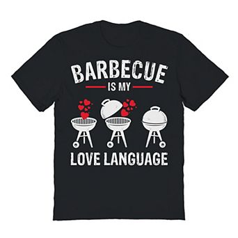 Men's Barbecue Is My Love Language Valentine's Day Graphic Tee