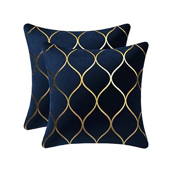 2 pc Velvet Throw Pillow Covers