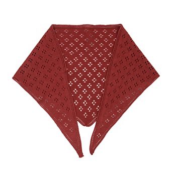 Womens Knitted Wool Triangle Scarf Soft Lightweight Layering Shawl