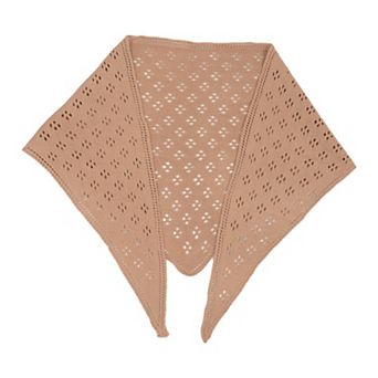 Womens Knitted Wool Triangle Scarf Soft Lightweight Layering Shawl