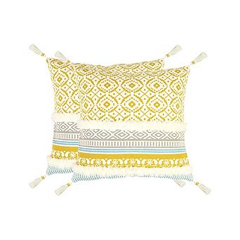 2 pc Hand-Woven Throw Pillow Covers