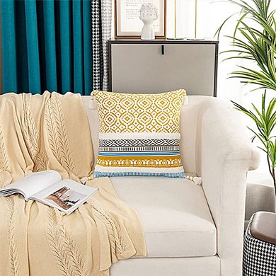 2-Piece Hand-Woven Throw Pillow Covers