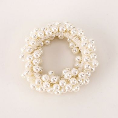 3pcs Elastic Hair Tie with Faux Pearl Bead Detailing and Stretchable Design